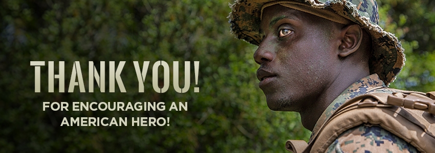 Thank you for encouraging an American hero!