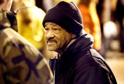 A a man receives help from the Bowery Mission (Photo by Drew Hood)