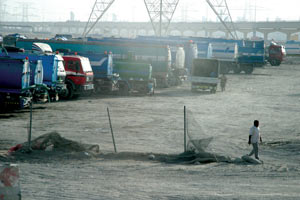 Truck drivers in Dubai