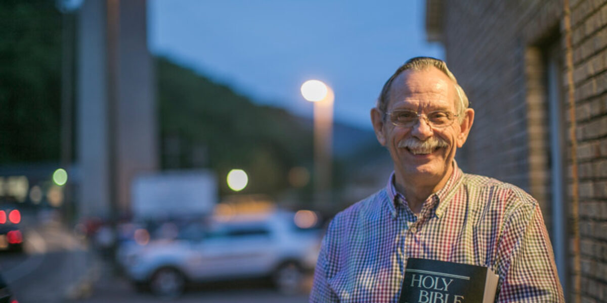 Arnold Tackett is a former miner who now helps share God’s Word at the Appalachian Dream Center in Logan County, West Virginia. Photo credits: Benjamin Leaman.
