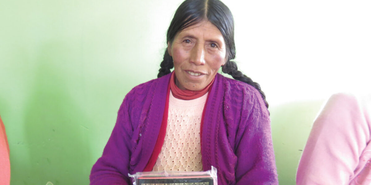 Hurting women in Peru are finding hope in God’s Word, including Bonifacia, pictured here.