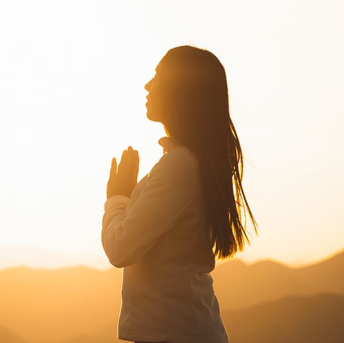 A woman praying